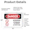 Signmission Nitrogen Storage No Smoking No Open Flame Danger Sign, Vinyl Decal, 14in W x 10in L, 2PK OS-2PACK-DS-D-1014-L-1459 - alternate 2